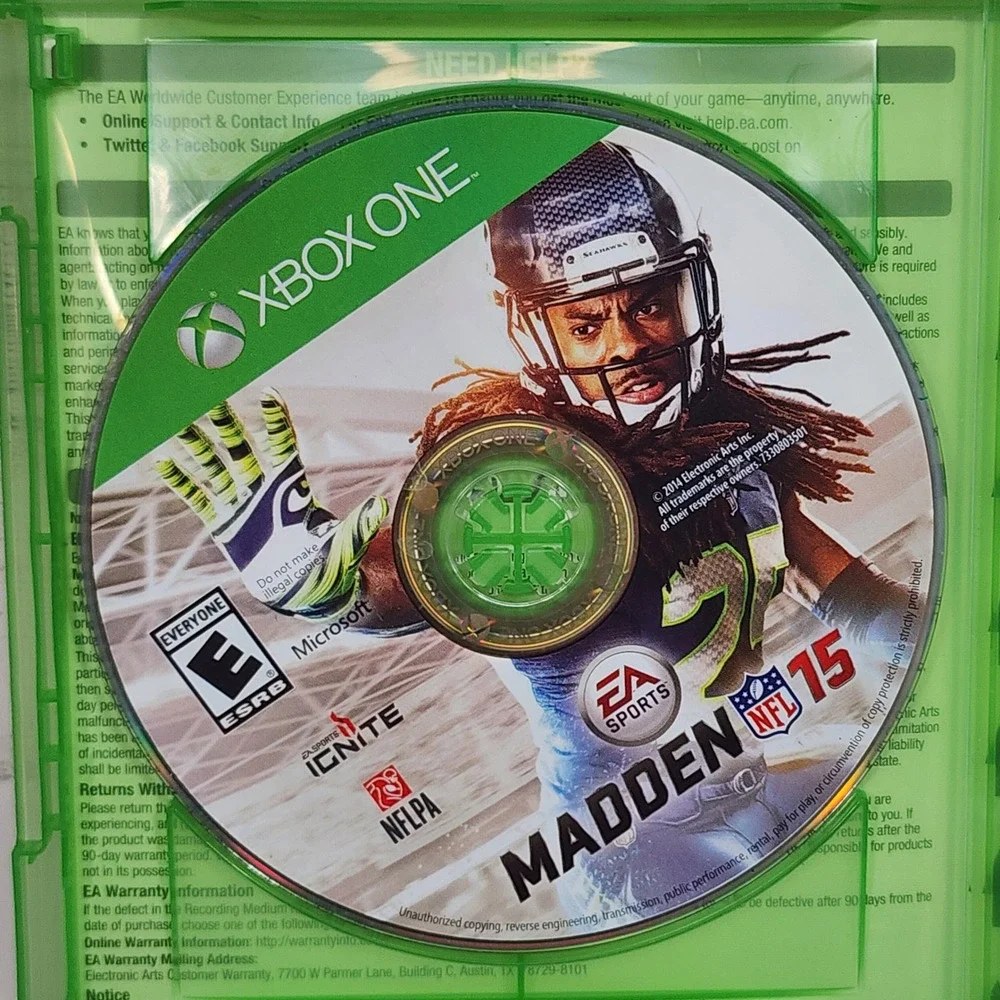 Madden NFL 15 Xbox One With Case Very Good